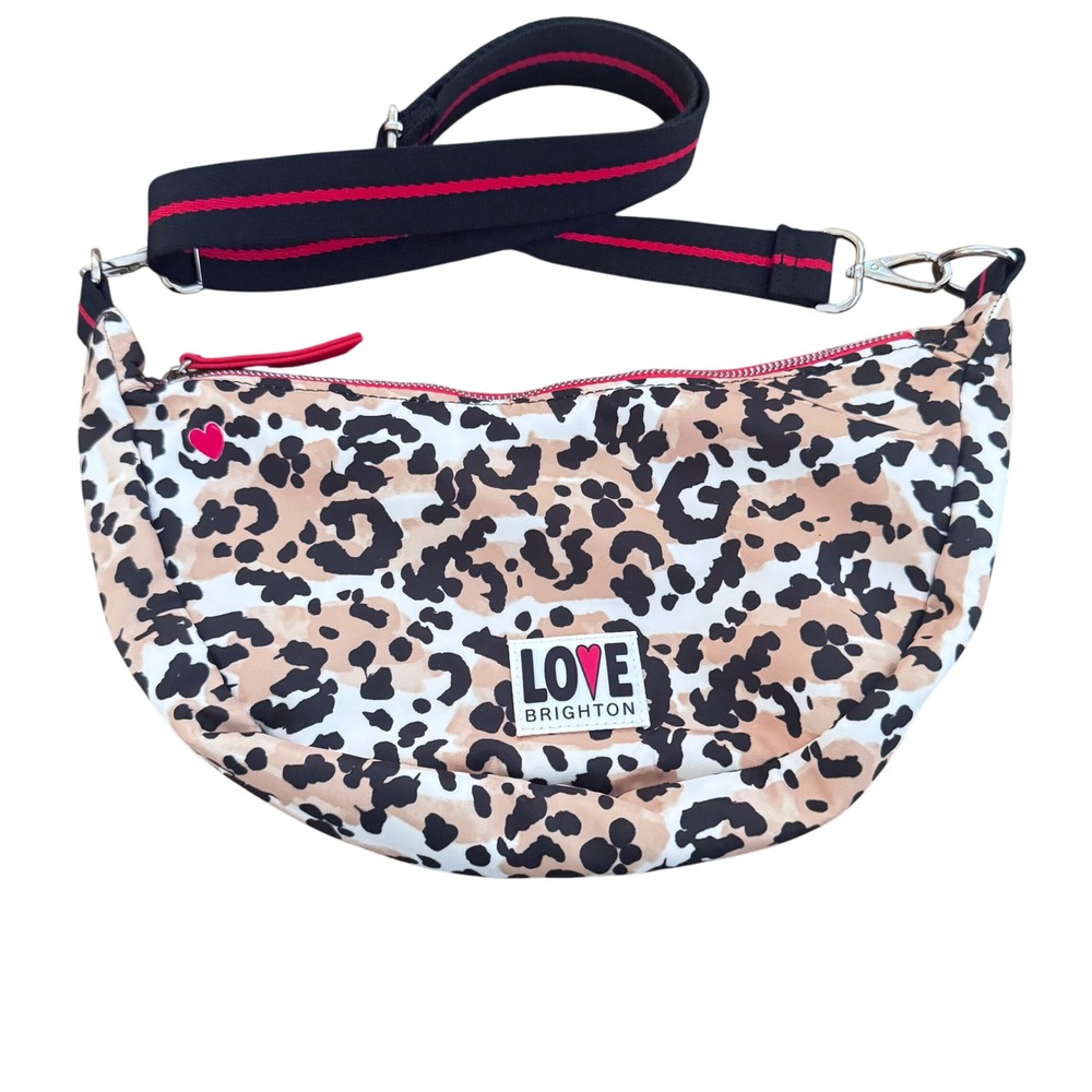 Brighton Spotted Love Swing Leopard Print Crossbody Bag‎ Adjustable Strap 
EUC